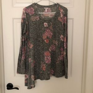 Floral maternity shirt